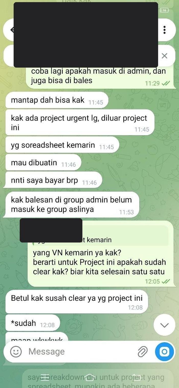 Bukti project klien 4